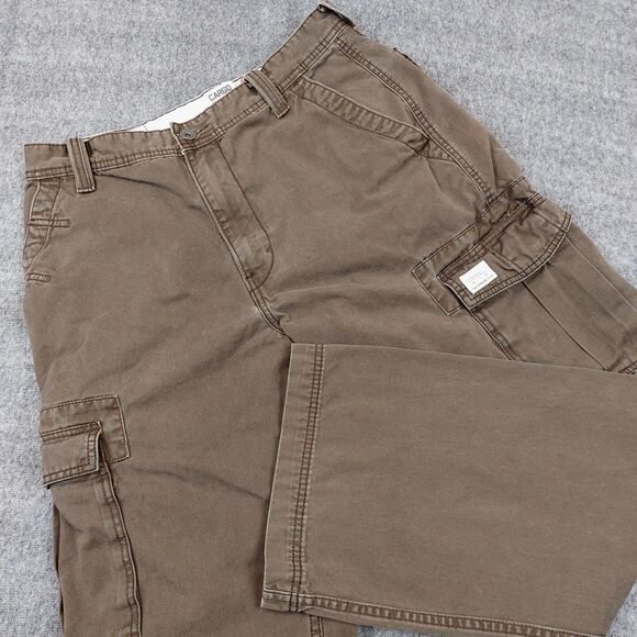 Levis Cargo Pants Men 34x32(Fit 34x31) Brown Loose Straight Workwear Utility Y2K - Picture 1 of 7